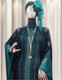 Elegant Party Dress in Abaya Style with Dubai Stripe Print